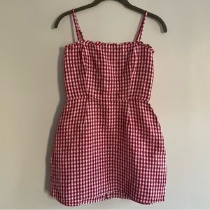 RED CHECKER LINEN MINI